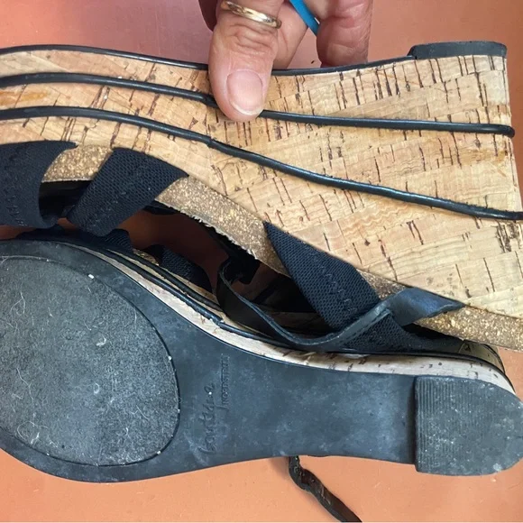 Stylish Black Wedge Nordstrom Sandals - Picture 4 of 7